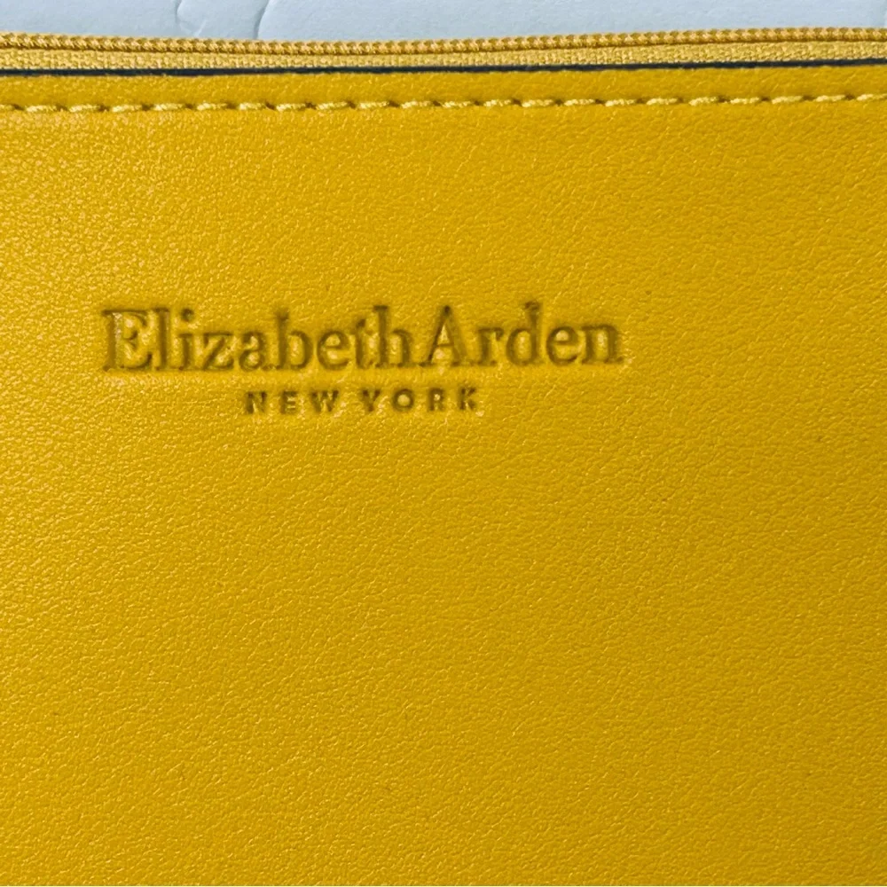 NWOT Elizabeth Arden Mustard Cosmetic Bag Duo‎